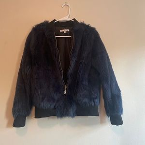 Furry bomber jacket